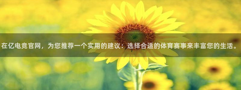 一竞技app：在亿电竞官网，为您推荐一个实用的建议：选择合适的体育赛事来丰富您的生活。